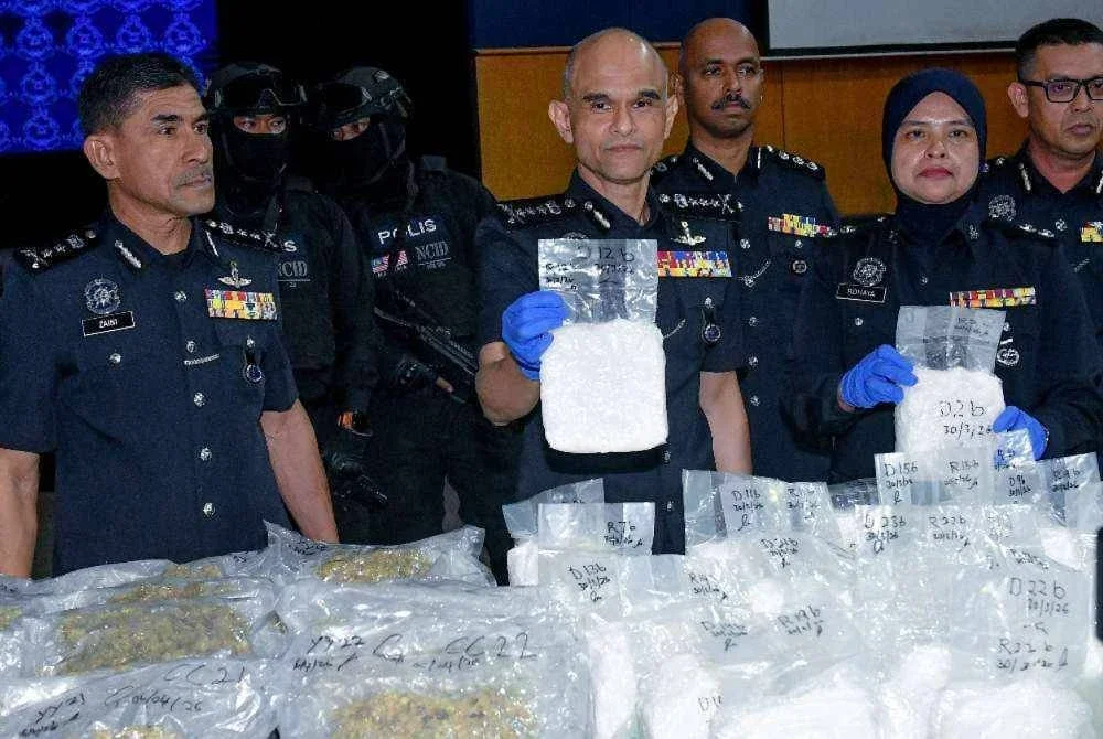 Sindiket dadah antarabangsa cuba seludup syabu, ganja bernilai RM5.45 juta melalui KLIA 1 tumpas