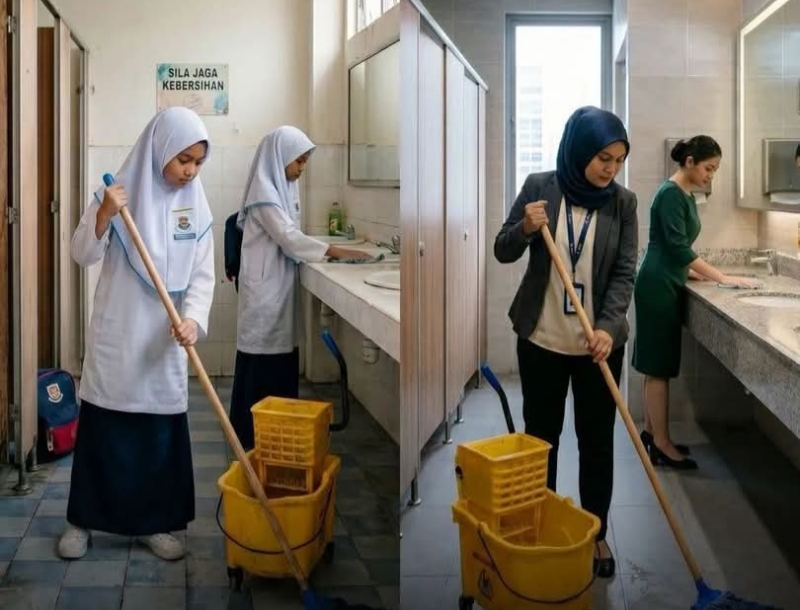 பள்ளி மாணவர்கள் கழிப்பறை சுற்றுப் புறங்களைச் சுத்தம் செய்வது கேவலமில்லை!- சமூக ஆர்வலர் பரம்சிவா விளக்கம். 